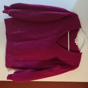 Boden Magenta V-Neck Sweater for Women
